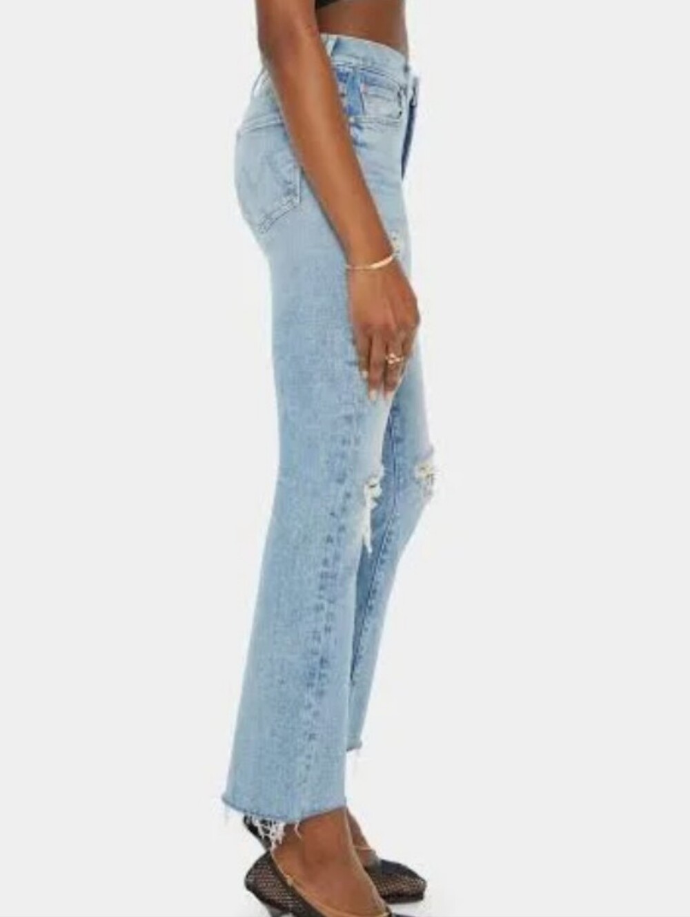 MOTHER Insider Flood Fray in Peek-a-boo sz 30 - Picture 4 of 15